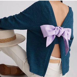 Textured Bow Back Sweater